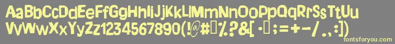 Dreamofme Font – Yellow Fonts on Gray Background