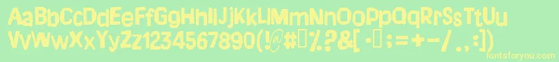 Dreamofme Font – Yellow Fonts on Green Background