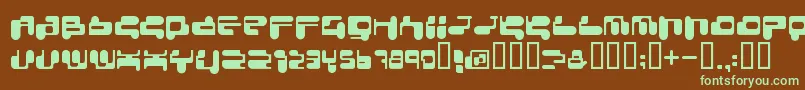 Consrrg Font – Green Fonts on Brown Background