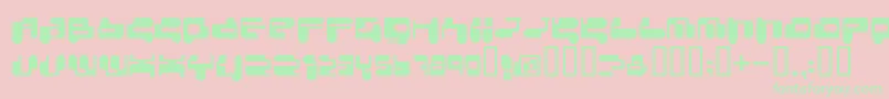 Consrrg-Schriftart – Grüne Schriften auf rosa Hintergrund