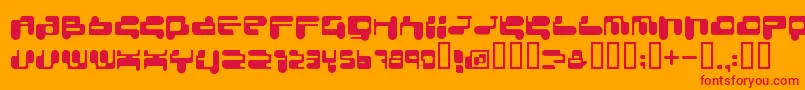 フォントConsrrg – オレンジの背景に赤い文字
