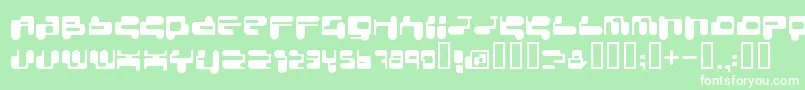 Consrrg Font – White Fonts on Green Background