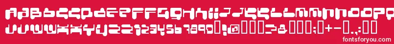 Шрифт Consrrg – белые шрифты на красном фоне