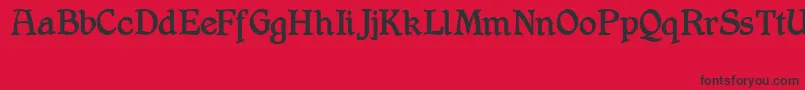 Shrewsbury Font – Black Fonts on Red Background
