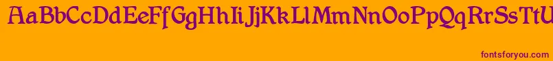 Shrewsbury Font – Purple Fonts on Orange Background