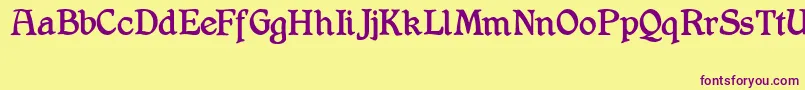 Shrewsbury Font – Purple Fonts on Yellow Background