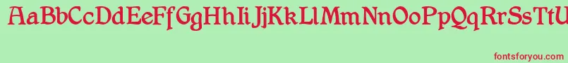 Shrewsbury Font – Red Fonts on Green Background