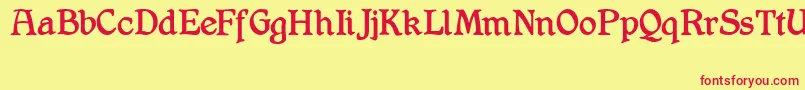 Shrewsbury Font – Red Fonts on Yellow Background