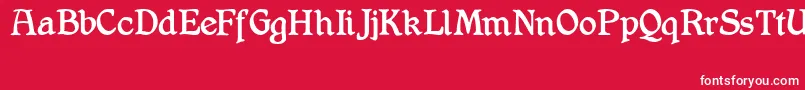 Shrewsbury Font – White Fonts on Red Background