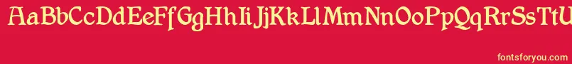 Shrewsbury Font – Yellow Fonts on Red Background