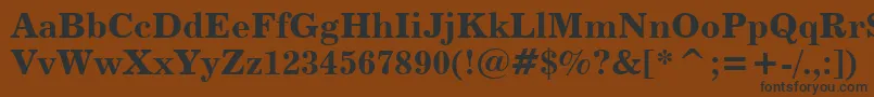 Century731BoldBt Font – Black Fonts on Brown Background