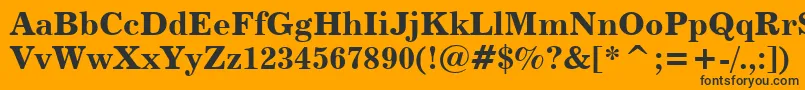 Century731BoldBt Font – Black Fonts on Orange Background