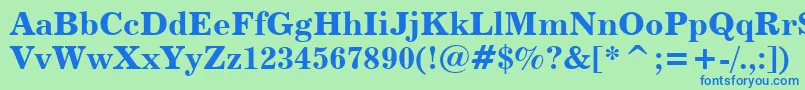Century731BoldBt Font – Blue Fonts on Green Background