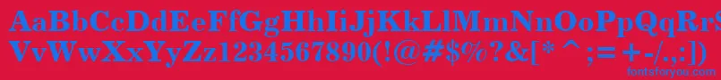 Century731BoldBt Font – Blue Fonts on Red Background