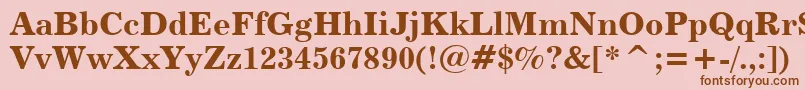 Century731BoldBt Font – Brown Fonts on Pink Background