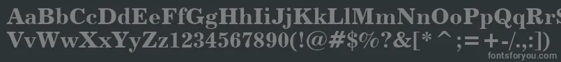 Century731BoldBt Font – Gray Fonts on Black Background