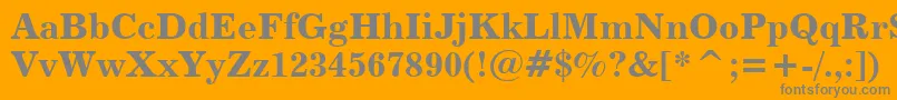Century731BoldBt Font – Gray Fonts on Orange Background