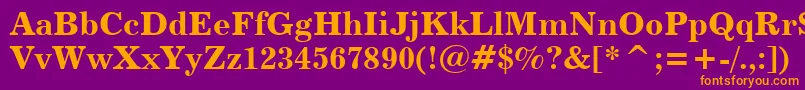 Police Century731BoldBt – polices orange sur fond violet