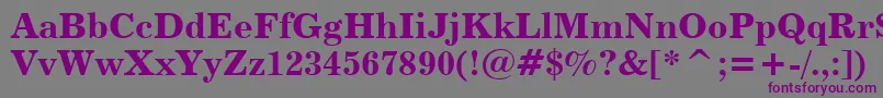 Century731BoldBt-fontti – violetit fontit harmaalla taustalla