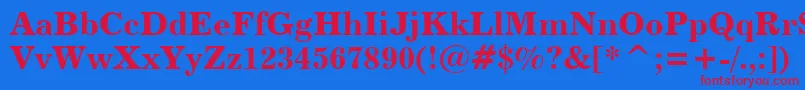 Century731BoldBt Font – Red Fonts on Blue Background