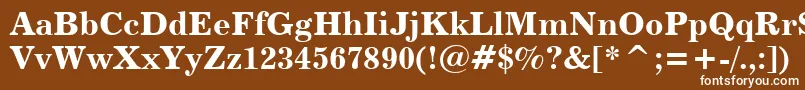 Century731BoldBt Font – White Fonts on Brown Background