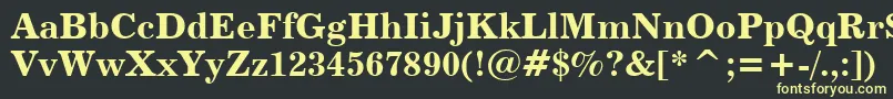 Century731BoldBt Font – Yellow Fonts on Black Background