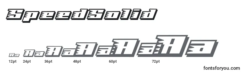 SpeedSolid font sizes