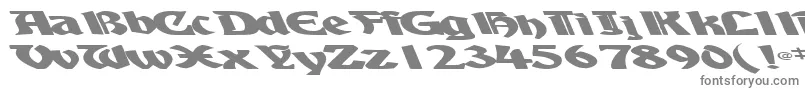 Шрифт BoyhooddriveRegularTtext – серые шрифты на белом фоне