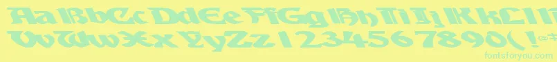 More about BoyhooddriveRegularTtext Font BoyhooddriveRegularTtext Font – Green Fonts on Yellow Background