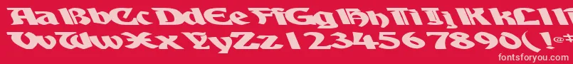 BoyhooddriveRegularTtextフォントについての詳細 フォントBoyhooddriveRegularTtext – 赤い背景にピンクのフォント