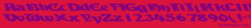 BoyhooddriveRegularTtext Font – Purple Fonts on Red Background