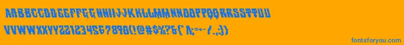 Warlocksaleleft Font – Blue Fonts on Orange Background