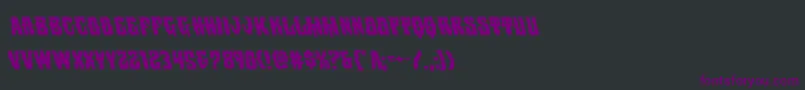 フォントWarlocksaleleft – 黒い背景に紫のフォント