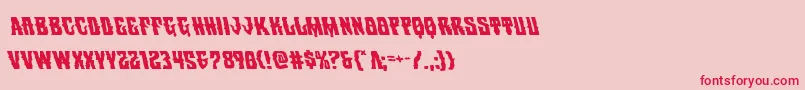 Warlocksaleleft-Schriftart – Rote Schriften auf rosa Hintergrund