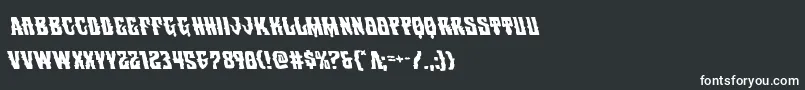 Шрифт Warlocksaleleft – белые шрифты на чёрном фоне