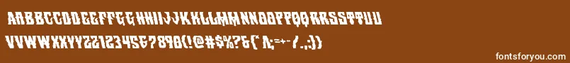 Warlocksaleleft Font – White Fonts on Brown Background