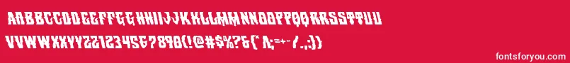 フォントWarlocksaleleft – 赤い背景に白い文字