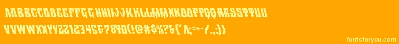 fuente Warlocksaleleft – Fuentes Amarillas Sobre Fondo Naranja