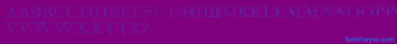 JaggardTwo Font – Blue Fonts on Purple Background