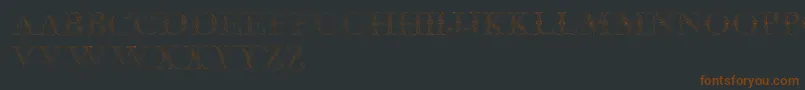 Шрифт JaggardTwo – коричневые шрифты на чёрном фоне