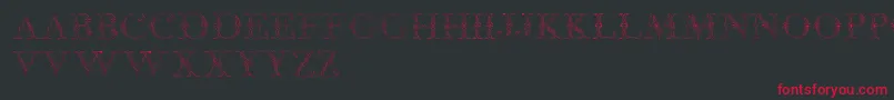 Fonte JaggardTwo – fontes vermelhas em um fundo preto