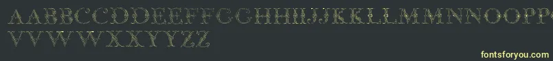 Fonte JaggardTwo – fontes amarelas em um fundo preto