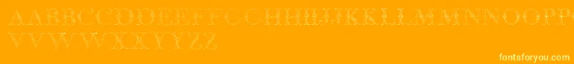 JaggardTwo Font – Yellow Fonts on Orange Background