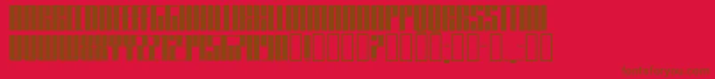 Knifer500 Font – Brown Fonts on Red Background