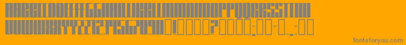 フォントKnifer500 – オレンジの背景に灰色の文字