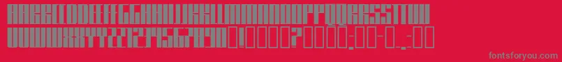 Knifer500 Font – Gray Fonts on Red Background