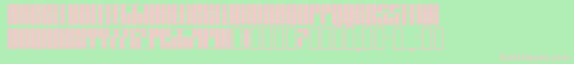 Knifer500-Schriftart – Rosa Schriften auf grünem Hintergrund