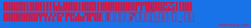 Knifer500 Font – Red Fonts on Blue Background