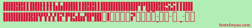 Knifer500 Font – Red Fonts on Green Background