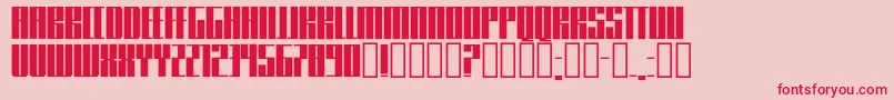 fuente Knifer500 – Fuentes Rojas Sobre Fondo Rosa